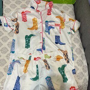 SheShow Satin Pajamas (Cowboy) XS